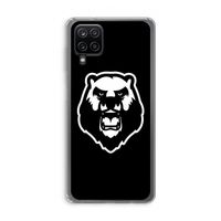 Angry Bear (black): Samsung Galaxy A12 Transparant Hoesje