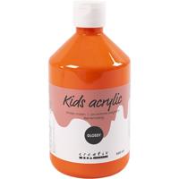 Creativ Company Acrylverf glossy, oranje, 500 ml/ 1 fles