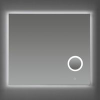 Badkamerspiegel Sanilux met Spiegelverwarming Dimbare LED-Verlichting en Make-Up Spiegel 80x70x2,5 cm - thumbnail