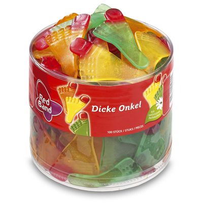Red Band - Big Feet fruit gums - 100 piece tub Red Band - Big Feet fruit gums - 100 piece tub
