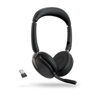 Jabra Evolve2 65 Flex Link380a MS On Ear headset Computer Bluetooth Stereo Zwart Noise Cancelling Headset, Microfoon uitschakelbaar (mute), Volumeregeling, - thumbnail