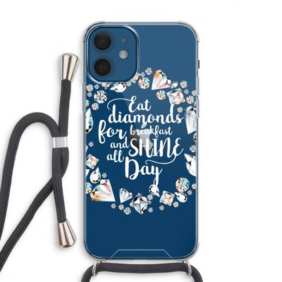 Diamonds: iPhone 12 Transparant Hoesje met koord