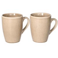 Siaki Koffiemok / theemok Faye - set 2x - beige - 340 ml - mokken - keramiek