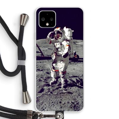 Spaceman: Pixel 4 XL Transparant Hoesje met koord