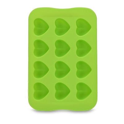 Siliconen chocolade mal lade creatieve geometrie gevormde Ice Cube cake decoratie schimmel vorm: hart (groen)