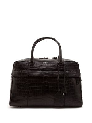 Dolce & Gabbana sac de voyage en cuir à effet peau de crocodile - Noir