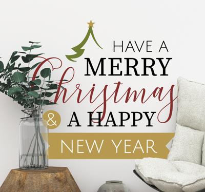 Kerststickers kerstfeest en nieuwjaar muursticker woonkamer