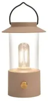 Anna&apos;s Collection draadloze lantaarn warm wit 24 x 9cm, zand