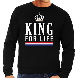 King for life sweater zwart heren 2XL  -