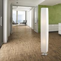 Stoffen lamp textiel wit &apos;Bailey&apos; E27 fitting modern 119cm