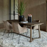 Rivièra Maison Uitschuifbare Eettafel 'Miller' Eikenhout, 220/275/330 x 100 cm