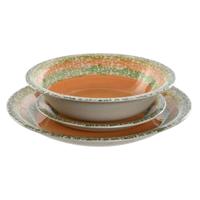 Serviesset Home ESPRIT Oranje Keramiek 27 x 27 x 2 cm 18 Onderdelen