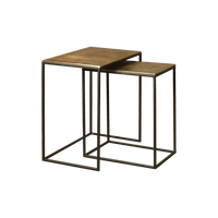 RENEW Bijzettafel 'Jos' Set van 2 stuks, kleur Antique Brass