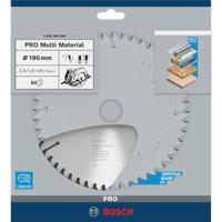 Bosch Professional Cirkelzaagblad PRO Multi Material | Ø 190 x 2,4 x 20mm 54T - 2608640508