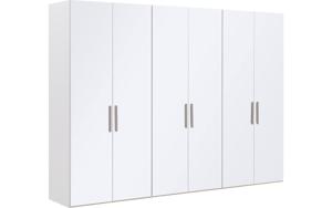 Goossens Kledingkast Easy Storage Ddk, Kledingkast 304 cm breed, 220 cm hoog, 6x glas draaideur