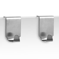 Handdoekhaken - 2x - zilver - 4 x 5 x 6 cm - voor keukenkastjes