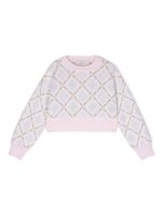 Simonetta pull en maille torsadée - Blanc