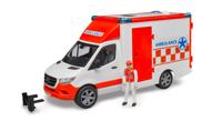 bruder MB Sprinter ambulance met chauffeur modelvoertuig 02676