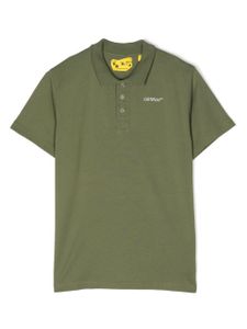 Off-White Kids polo en coton à motif Arrow - Vert