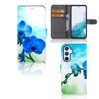 Samsung Galaxy A54 5G Hoesje Orchidee Blauw - Cadeau voor je Moeder | Portemonnee hoesje