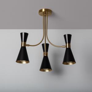 Plafondlamp vast 'Jagger' modern e27 fitting 3 spots verstelbaar