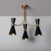 Plafondlamp vast 'Jagger' modern e27 fitting 3 spots verstelbaar