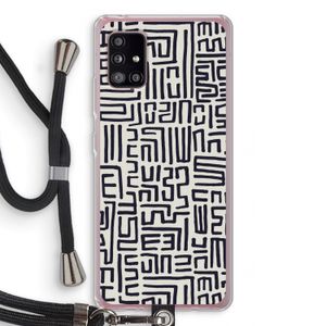 Moroccan Print: Samsung Galaxy A51 5G Transparant Hoesje met koord