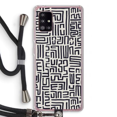 Moroccan Print: Samsung Galaxy A51 5G Transparant Hoesje met koord