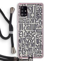 Moroccan Print: Samsung Galaxy A51 5G Transparant Hoesje met koord