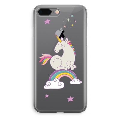 Regenboog eenhoorn: iPhone 8 Plus Transparant Hoesje