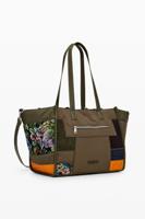 Patchwork shopper tas - GREEN - U - thumbnail