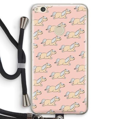 Ponys: Huawei Ascend P8 Lite (2017) Transparant Hoesje met koord