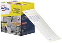 Avery etiketten voedselcodering, ft 98 x 40 mm, 1 rol met 300 afscheurbare etiketten in dispenser, Frans