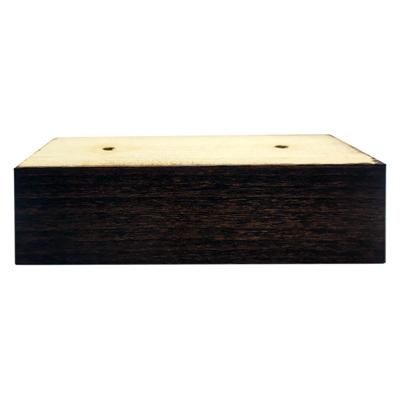Meubelpoot rechthoek bruin 13 x 5,5 cm - hoogte 4 cm
