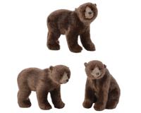 Beer plastic pluche bruin a3 - Decoris