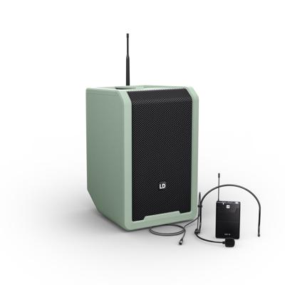 LD Systems ANNY 8 BPH 8 Inch Draagbare Accu Speaker met draadloze headset en Bodypack adventure green