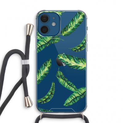 Lange bladeren: iPhone 12 mini Transparant Hoesje met koord