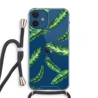Lange bladeren: iPhone 12 mini Transparant Hoesje met koord
