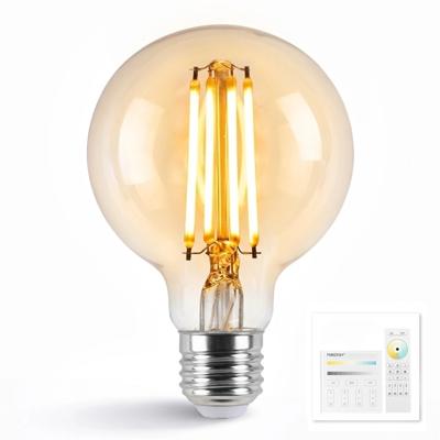 Dual white smart filament lamp van milight 7w e27 fitting - amberkleurig g95 model - met afstandsbediening Dual white smart filament lamp van milight 7w e27 fitting - amberkleurig g95 model - met afstandsbediening