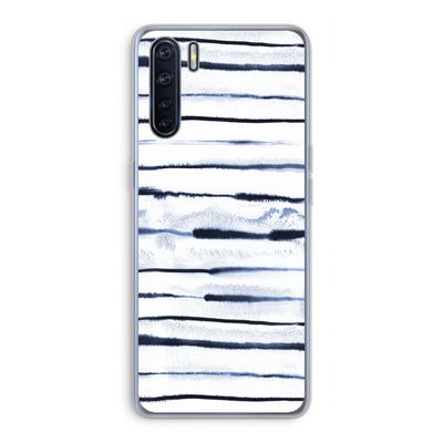 Ink Stripes: Oppo A91 Transparant Hoesje