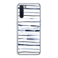 Ink Stripes: Oppo A91 Transparant Hoesje