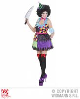 Kwaadaardige Clown dame outfit - thumbnail