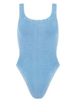 Hunza G Square Neck seersucker swimsuit - Bleu