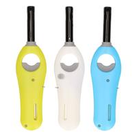 Lange keuken en bbq aansteker - 1x stuks - gas / bbq / keuken / kaarsen aanstekers - van 18 cm