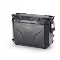 GIVI OBKEV37 Trekker Outback EVO Smart, Topkoffers en zijkoffers voor de moto, Zwart Aluminium Links 37l