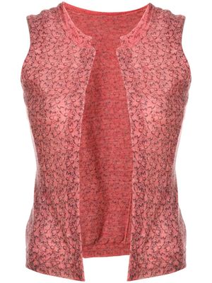 Comme Des Garçons Pre-Owned gilet sans manches à fleurs - Rose