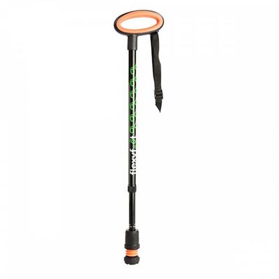 Flexfoot wandelstok met ovalen handvat zwart 70-96 cm