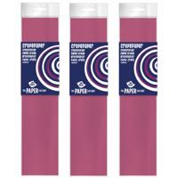 3x Crepe papier - cyclaam - 250 x 50 cm - knutselmateriaal