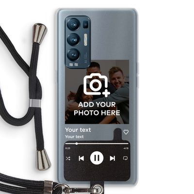 Music Player: Oppo Find X3 Neo Transparant Hoesje met koord