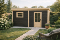 Blokhut Maastricht 500x250 cm Douglas blank met vuren rabat wanden (incl. EPDM)- - - Van Kooten